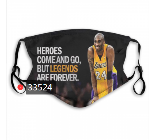 2021 NBA Los Angeles Lakers #24 kobe bryant 33524 Dust mask with filter->nba dust mask->Sports Accessory